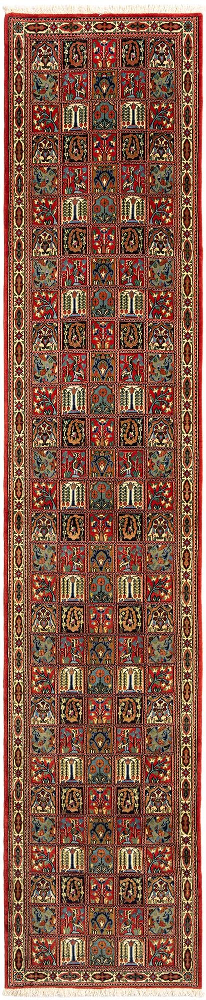 2' 7 x 13' Hand Knotted Qom Persian Runner Rug