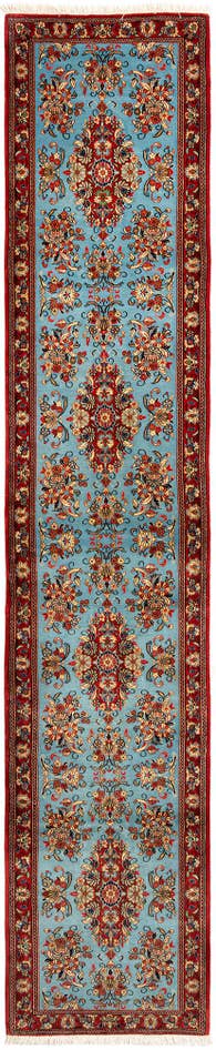 Detail image of 2' 7 x 13' 3 Hand Knotted Qom Persian Runner Rug