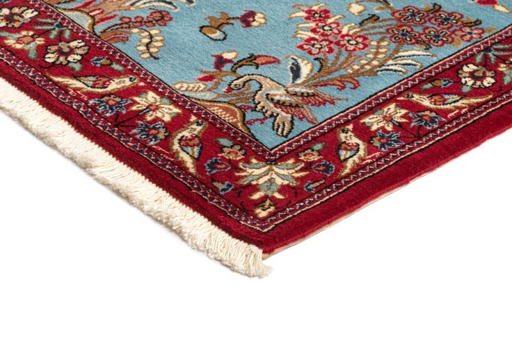 Detail image of 2' 7 x 12' 11 Hand Knotted Qom Persian Runner Rug