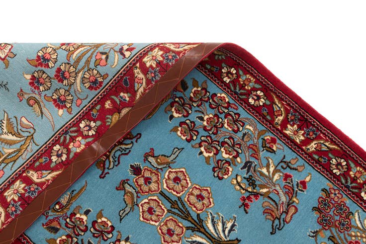 Detail image of 2' 7 x 12' 11 Hand Knotted Qom Persian Runner Rug