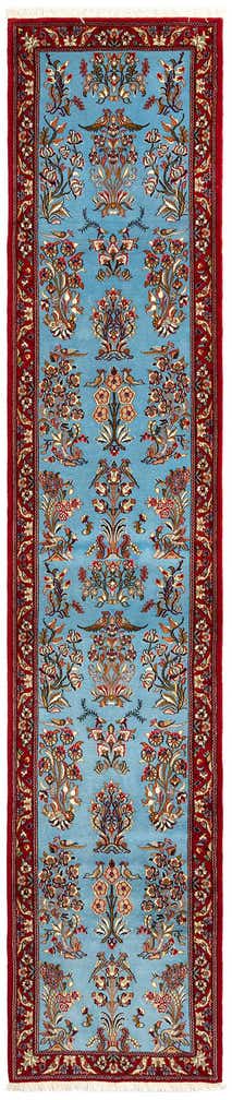 2' 7 x 12' 11 Hand Knotted Qom Persian Runner Rug