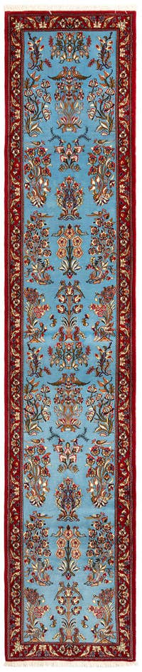 Detail image of 2' 7 x 12' 11 Hand Knotted Qom Persian Runner Rug