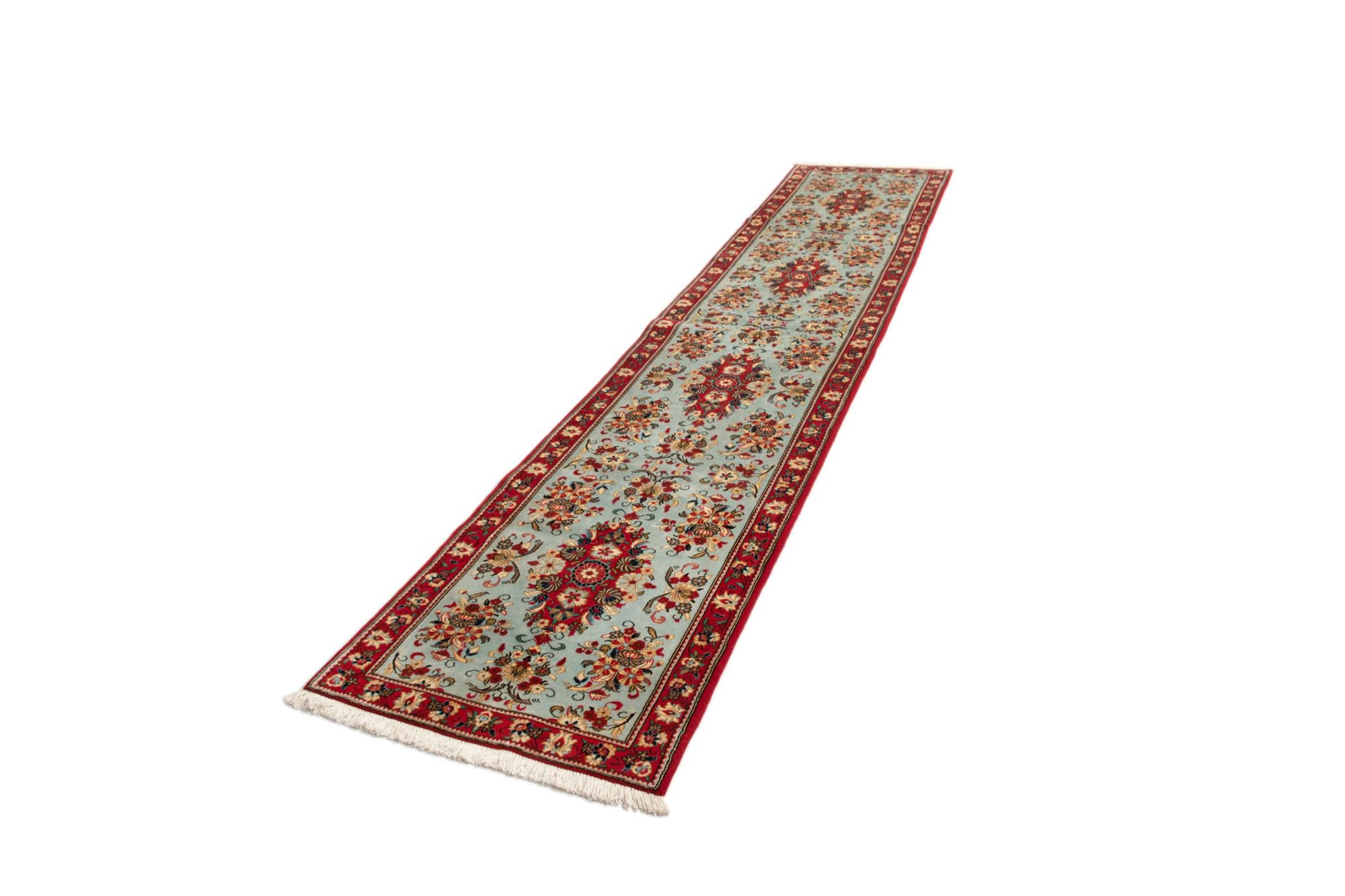 2' 7 x 13' Hand Knotted Qom Persian Runner Rug