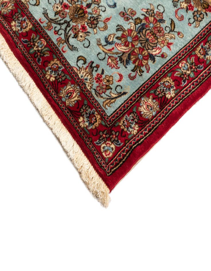 Detail image of 2' 7 x 13' 2  Hand Knotted Qom Persian Runner Rug