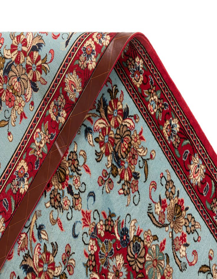 Detail image of 2' 7 x 13' 2  Hand Knotted Qom Persian Runner Rug