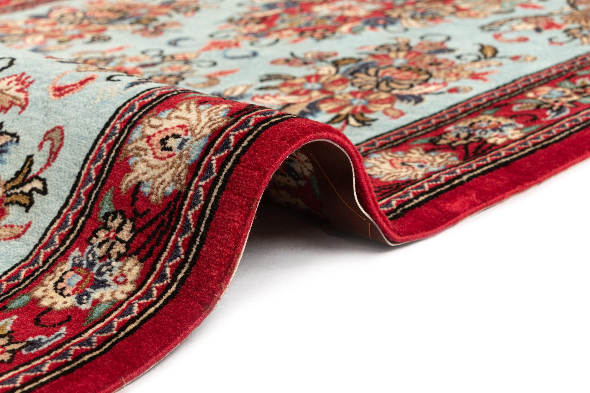 2' 7 x 13' 2 Hand Knotted Qom Persian Runner Rug