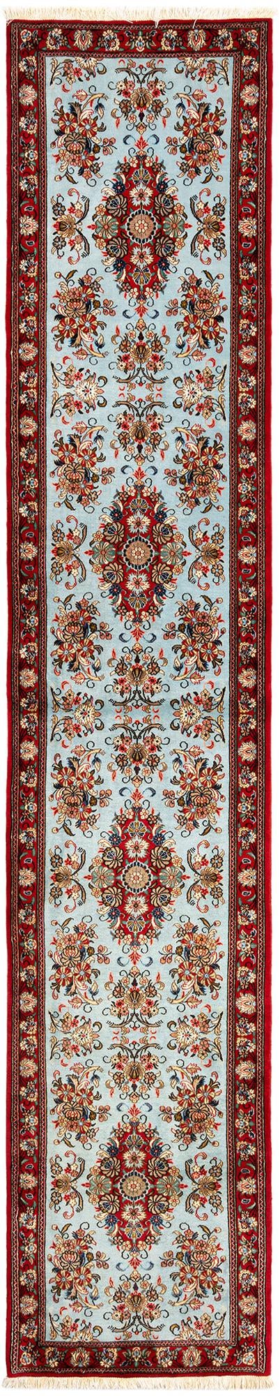 2' 7 x 13' 2 Hand Knotted Qom Persian Runner Rug
