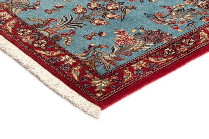 Detail image of 2' 7 x 13' 1 Hand Knotted Qom Persian Runner Rug