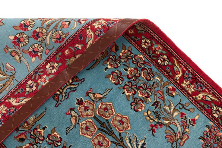 Detail image of 2' 7 x 13' 1 Hand Knotted Qom Persian Runner Rug