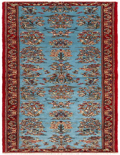 Detail image of 2' 7 x 13' 1 Hand Knotted Qom Persian Runner Rug