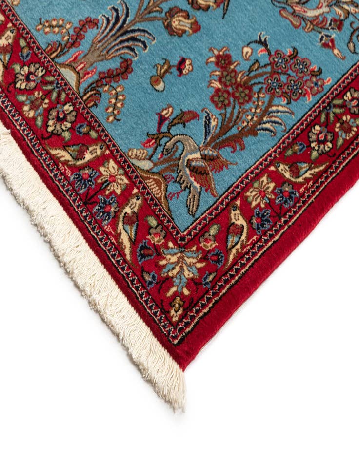 Detail image of 2' 7 x 13' 11  Hand Knotted Qom Persian Runner Rug