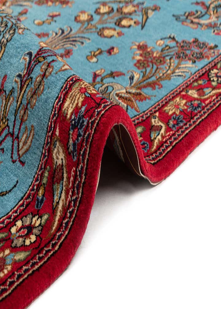 2' 7 x 13' 11 Hand Knotted Qom Persian Runner Rug