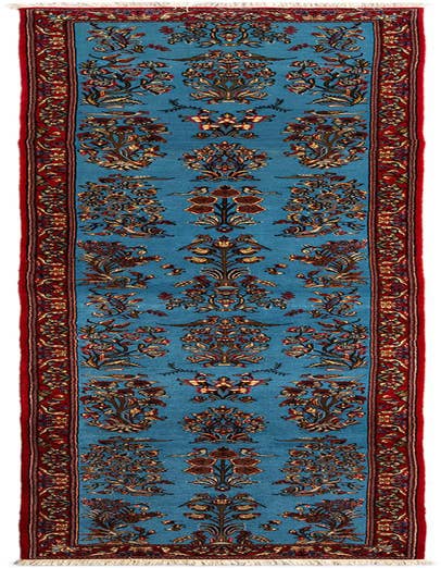 Detail image of 2' 7 x 13' 11 Hand Knotted Qom Persian Runner Rug