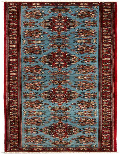 Detail image of 2' 8 x 12' 11 Hand Knotted Qom Persian Runner Rug