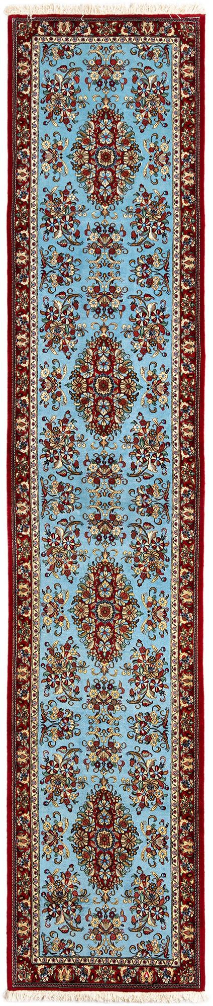 2' 8 x 12' 10 Hand Knotted Qom Persian Runner Rug