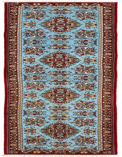 Detail image of 2' 8 x 12' 10 Hand Knotted Qom Persian Runner Rug