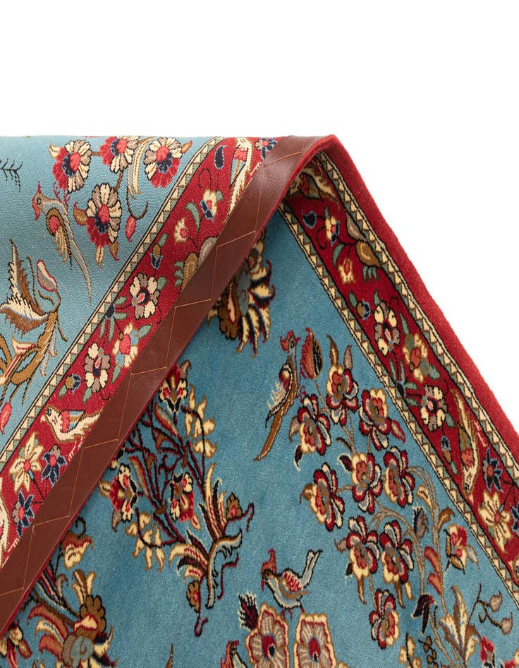 Detail image of 2' 7 x 7' 3  Hand Knotted Qom Persian Runner Rug