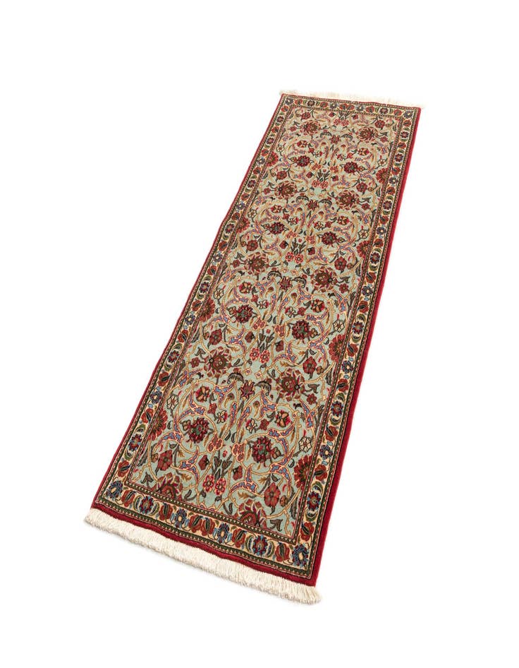 Detail image of 2' 7 x 6' 6  Hand Knotted Qom Persian Runner Rug