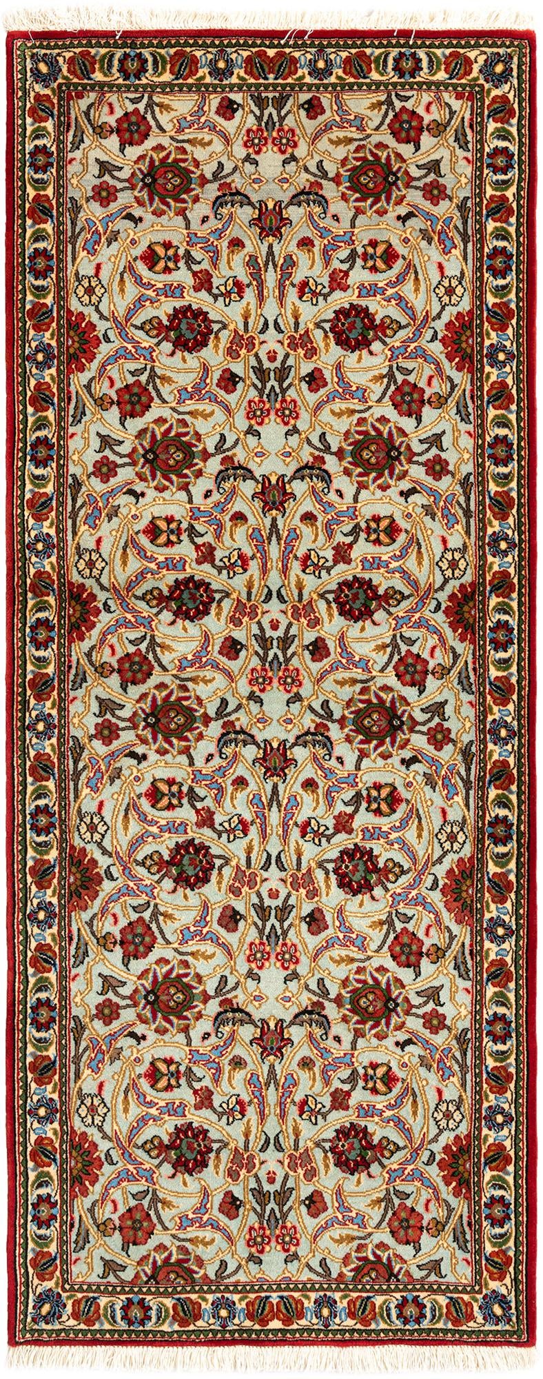 2' 7 x 6' 6 Hand Knotted Qom Persian Runner Rug