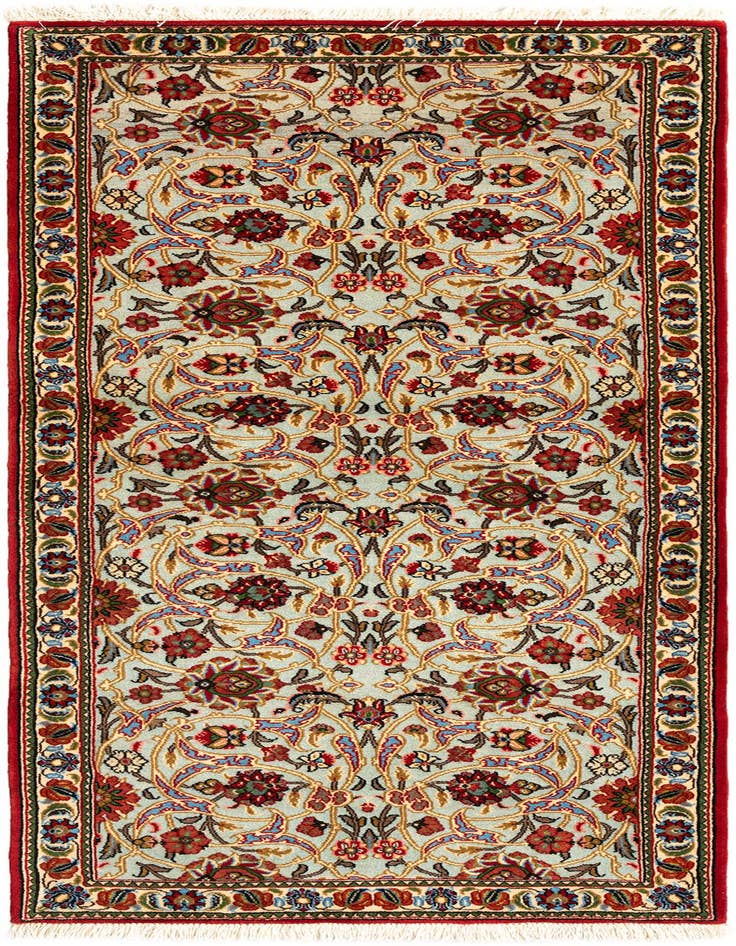 Detail image of 2' 7 x 6' 6 Hand Knotted Qom Persian Runner Rug