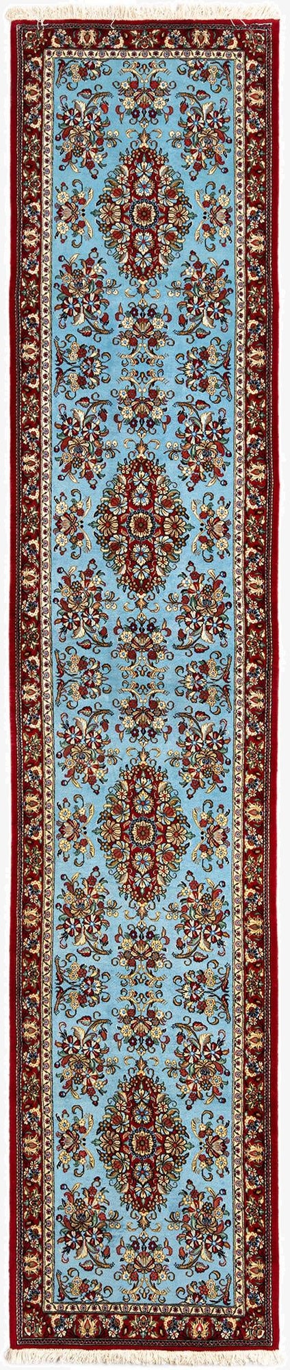 2' 8 x 12' 10  Hand Knotted Qom Persian Runner Rug