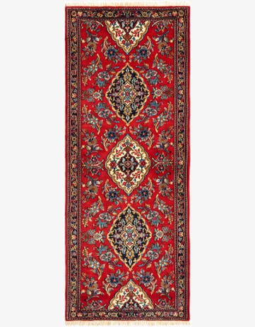 2' 8 x 6' 8 Hand Knotted Qom Persian Runner Rug
