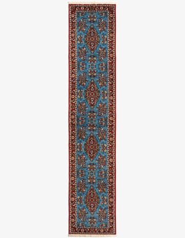 2' 8 x 12' 10 Hand Knotted Qom Persian Runner Rug
