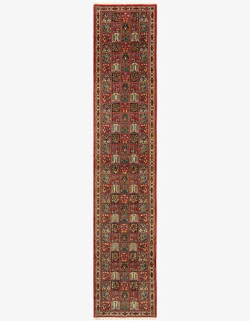 2' 7 x 13' Hand Knotted Qom Persian Runner Rug