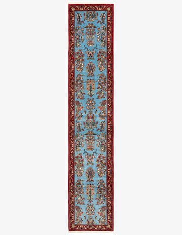 2' 7 x 12' 11 Hand Knotted Qom Persian Runner Rug