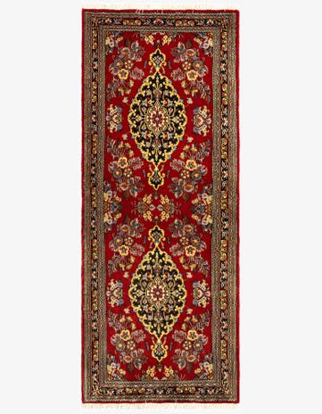2' 7 x 6' 9 Hand Knotted Qom Persian Runner Rug