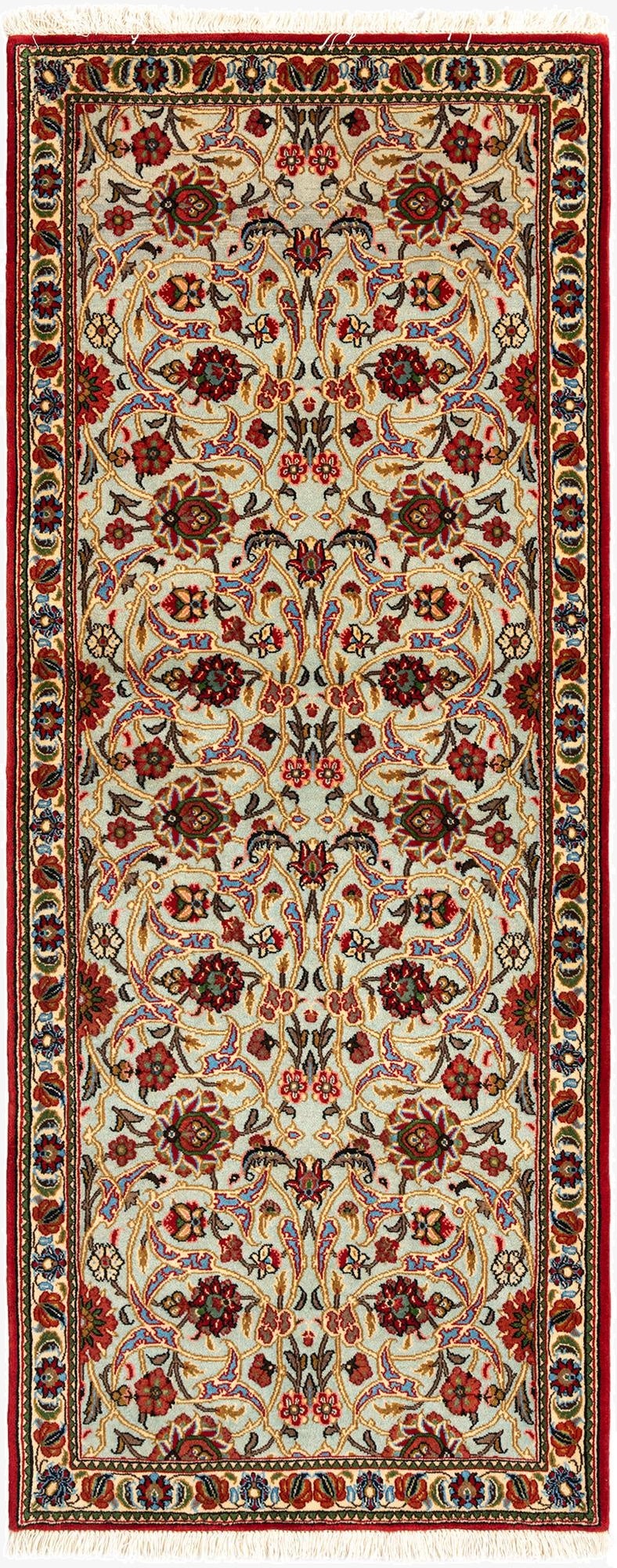 2' 7 x 6' 6  Hand Knotted Qom Persian Runner Rug