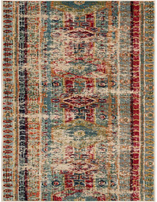 Detail image of 2' 7 x 10' Washable Santa Fe Runner Rug