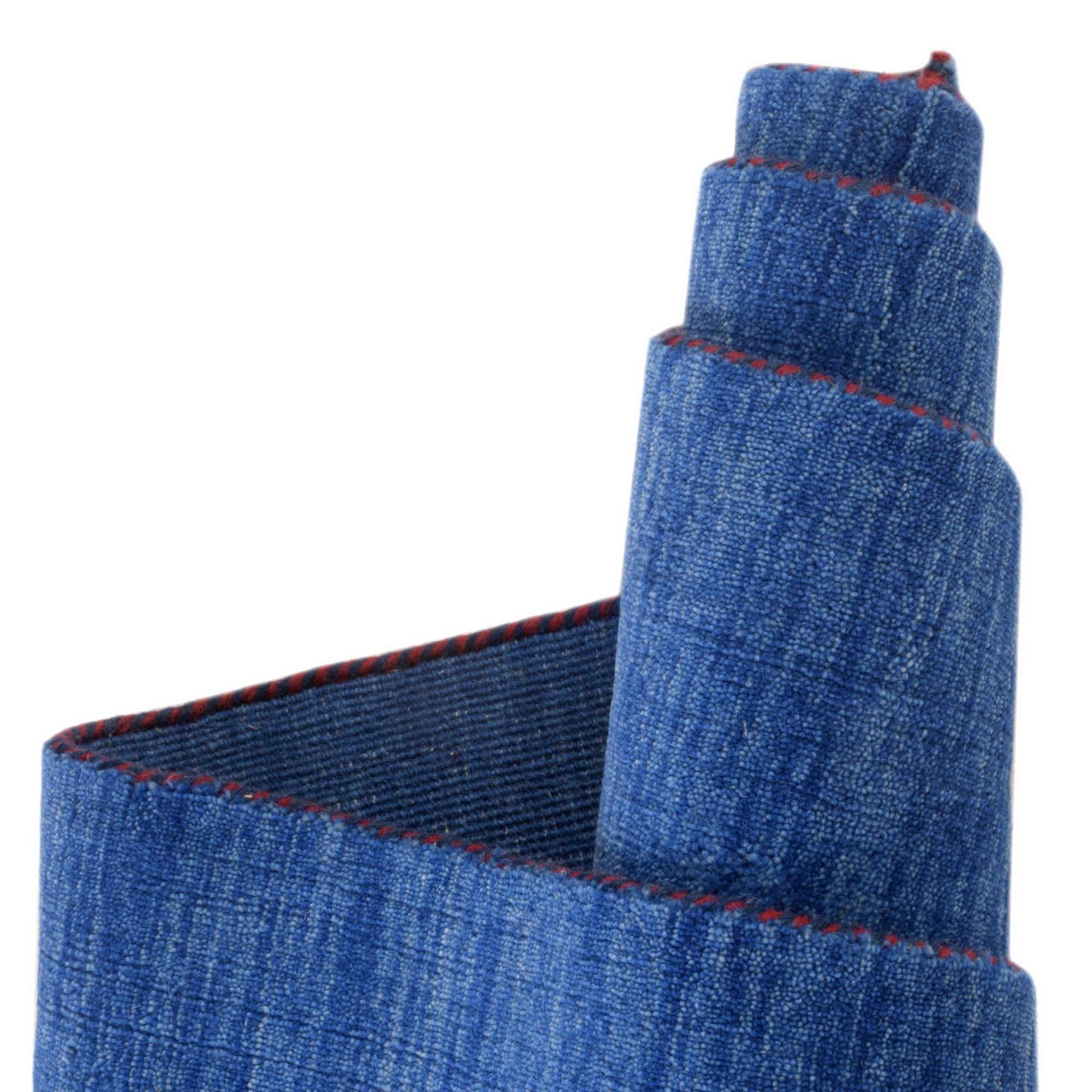 2' 7 x 16' 5 Solid Gabbeh Wool Runner Rug