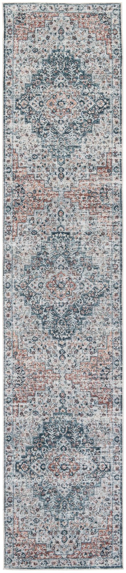 2' 7 x 12' Washable Timeless Runner Rug