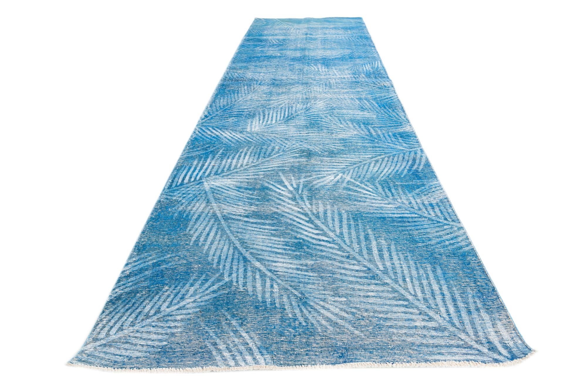 4' 4 x 15' 2 Hand Knotted Ultra Vintage Persian Wool Runner Rug