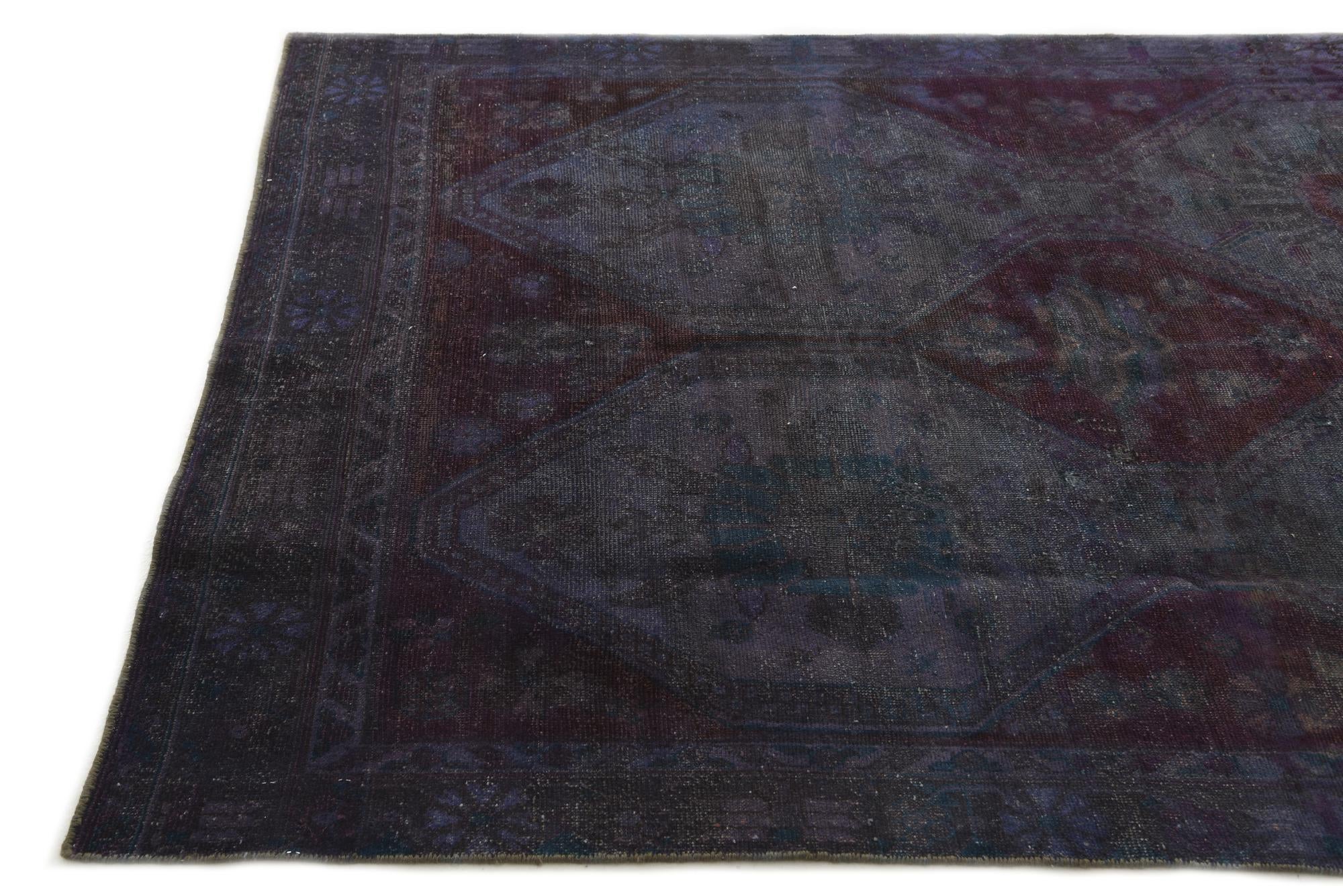 4' 9 x 12' 1 Hand Knotted Ultra Vintage Persian Wool Runner Rug