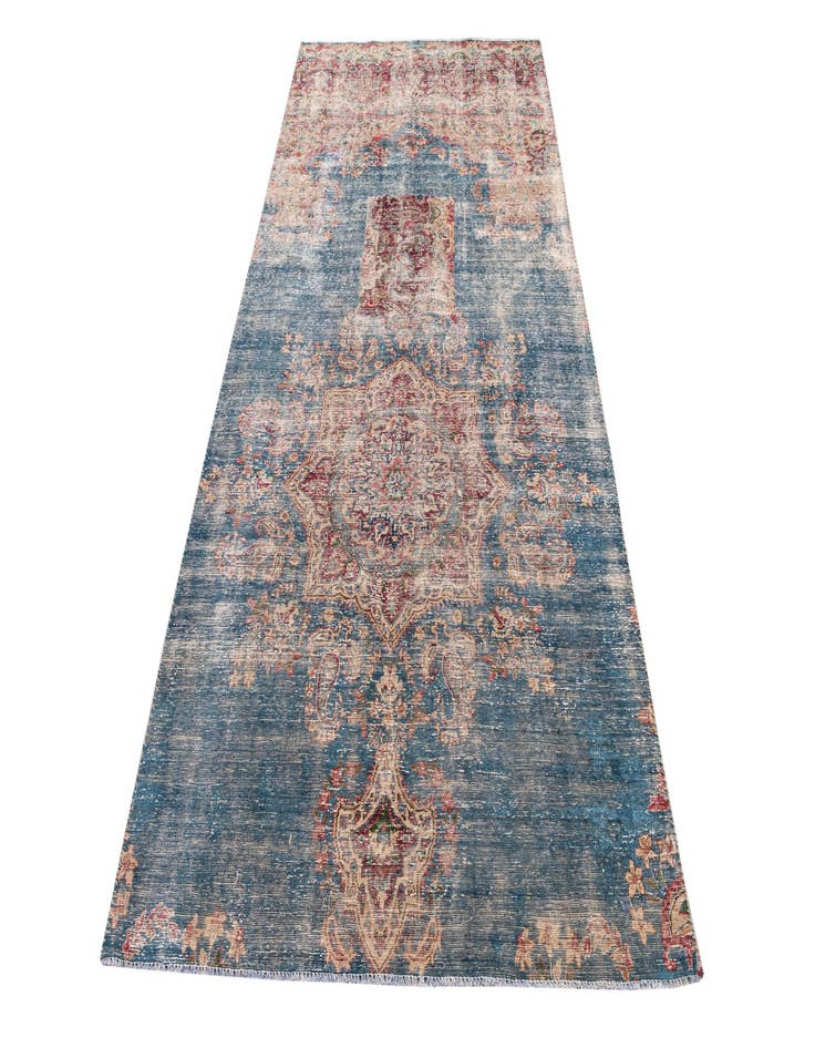 Detail image of 4' 9 x 9' 4  Hand Knotted Ultra Vintage Persian Wool Runner Rug