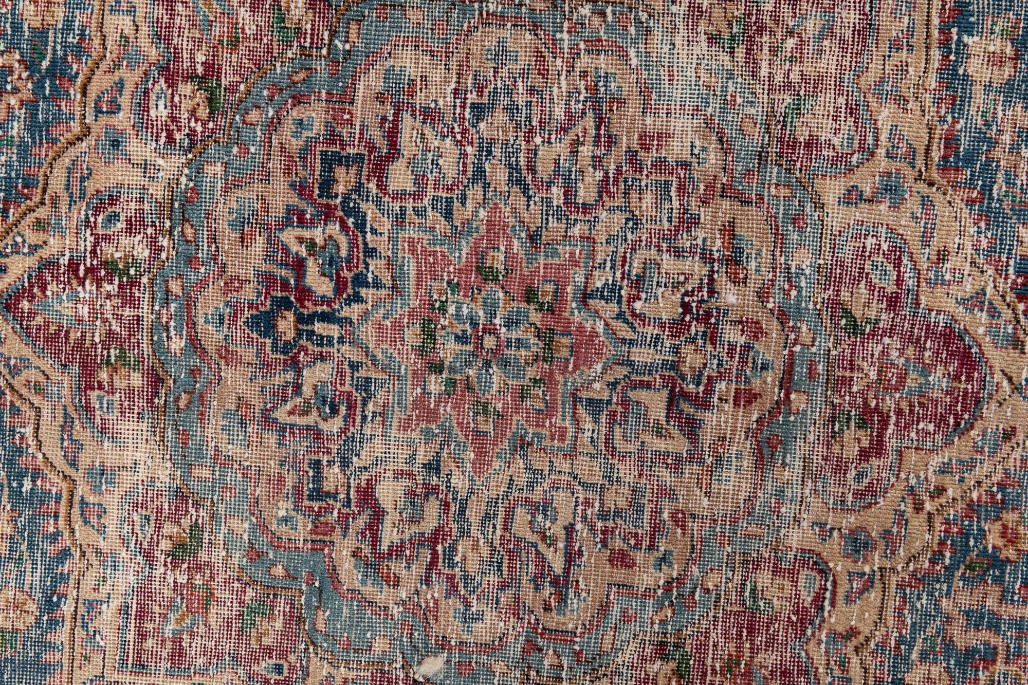 4' 9 x 9' 4 Hand Knotted Ultra Vintage Persian Wool Runner Rug