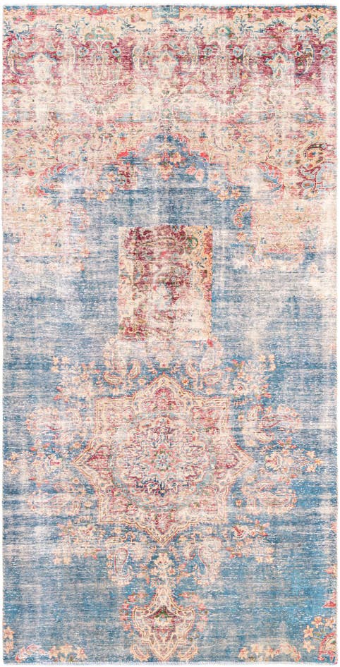 Detail image of 4' 9 x 9' 4 Hand Knotted Ultra Vintage Persian Wool Runner Rug