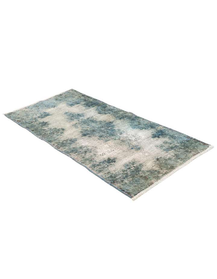 1' 9 x 3' 10 Hand Knotted Ultra Vintage Persian Wool Runner Rug