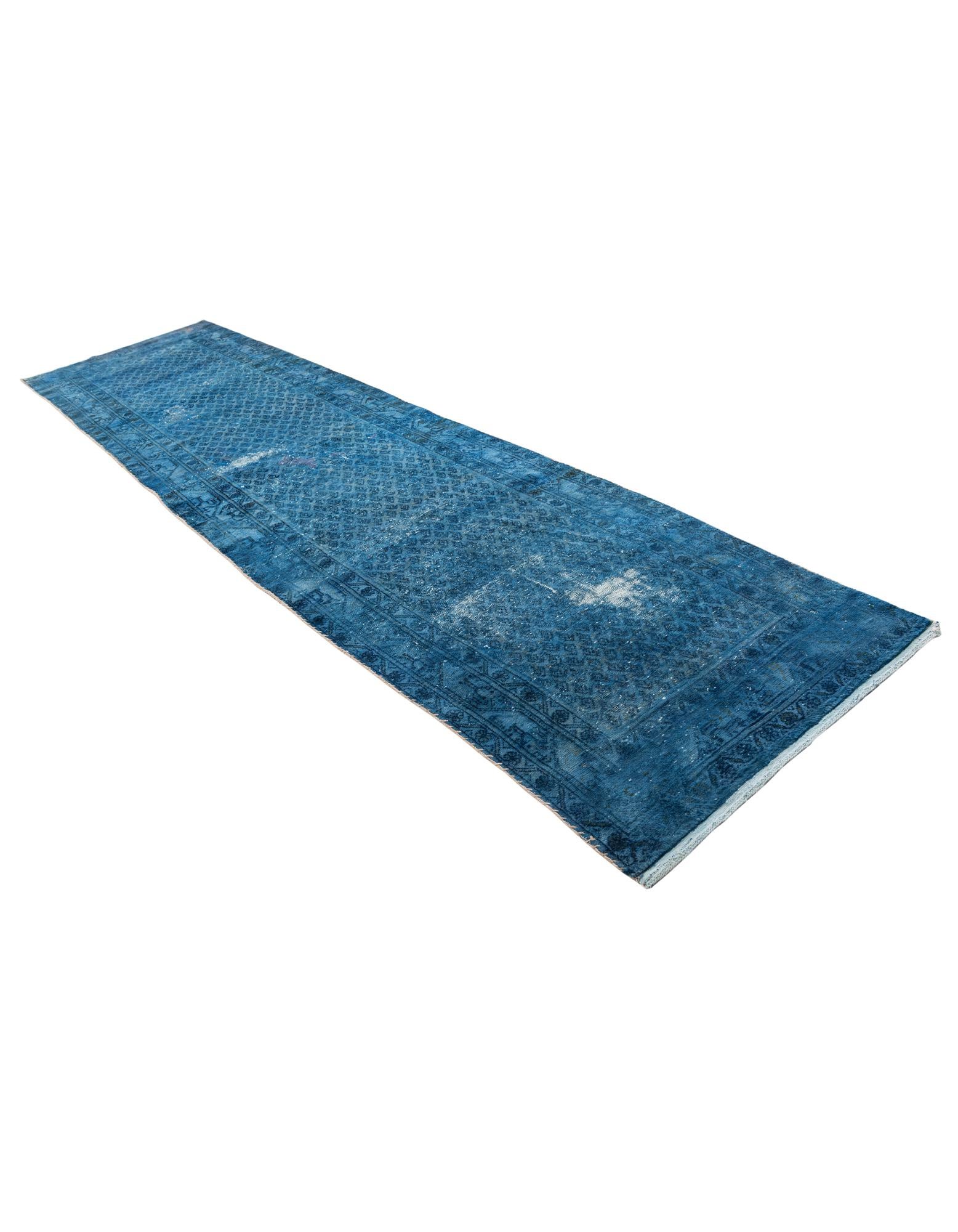 3' 7 x 15' 9 Hand Knotted Ultra Vintage Persian Wool Runner Rug