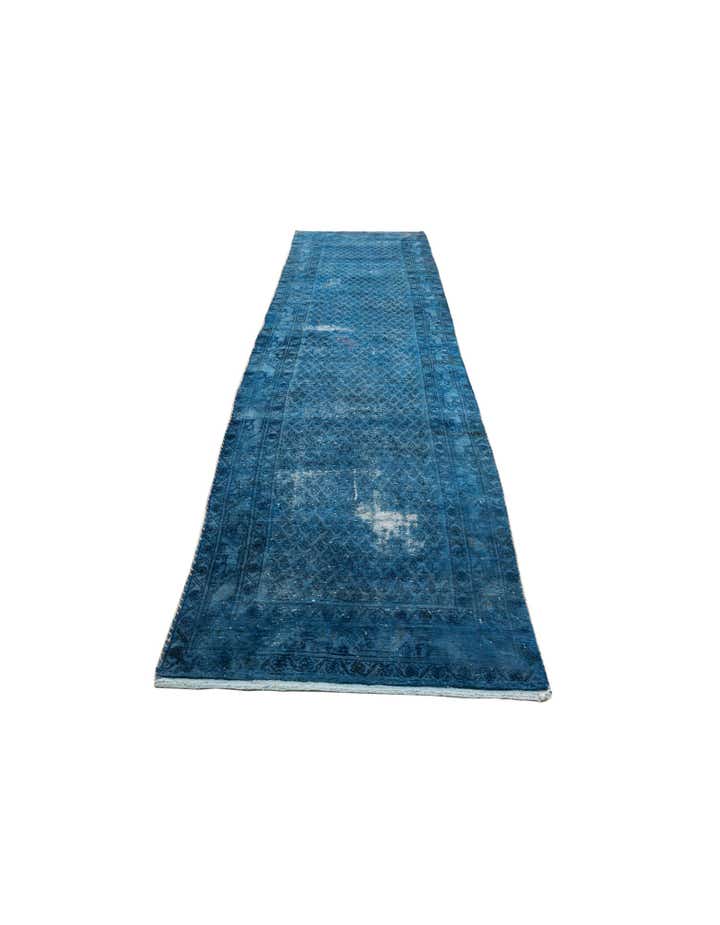 3' 7 x 15' 9 Hand Knotted Ultra Vintage Persian Wool Runner Rug