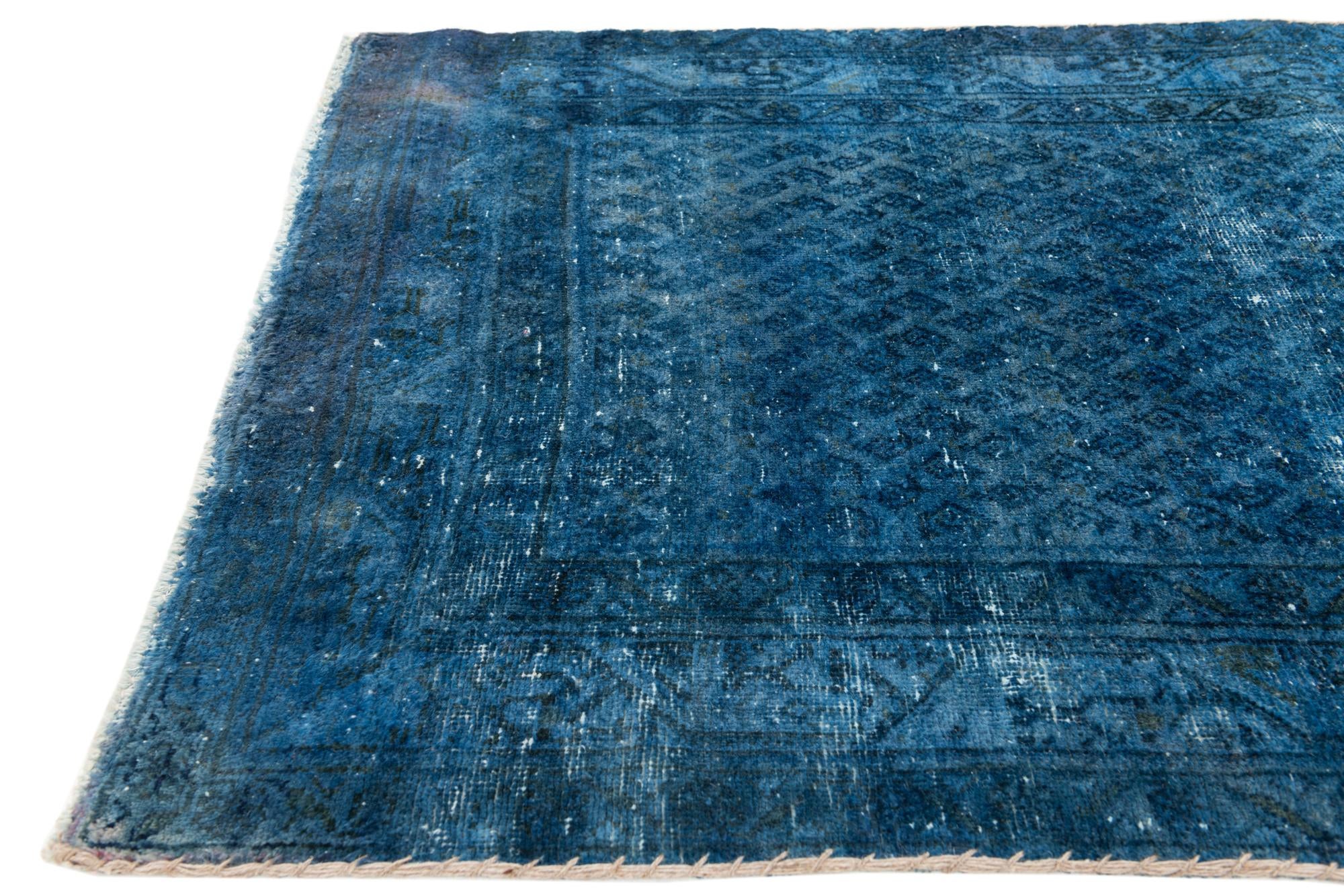 3' 7 x 15' 9 Hand Knotted Ultra Vintage Persian Wool Runner Rug