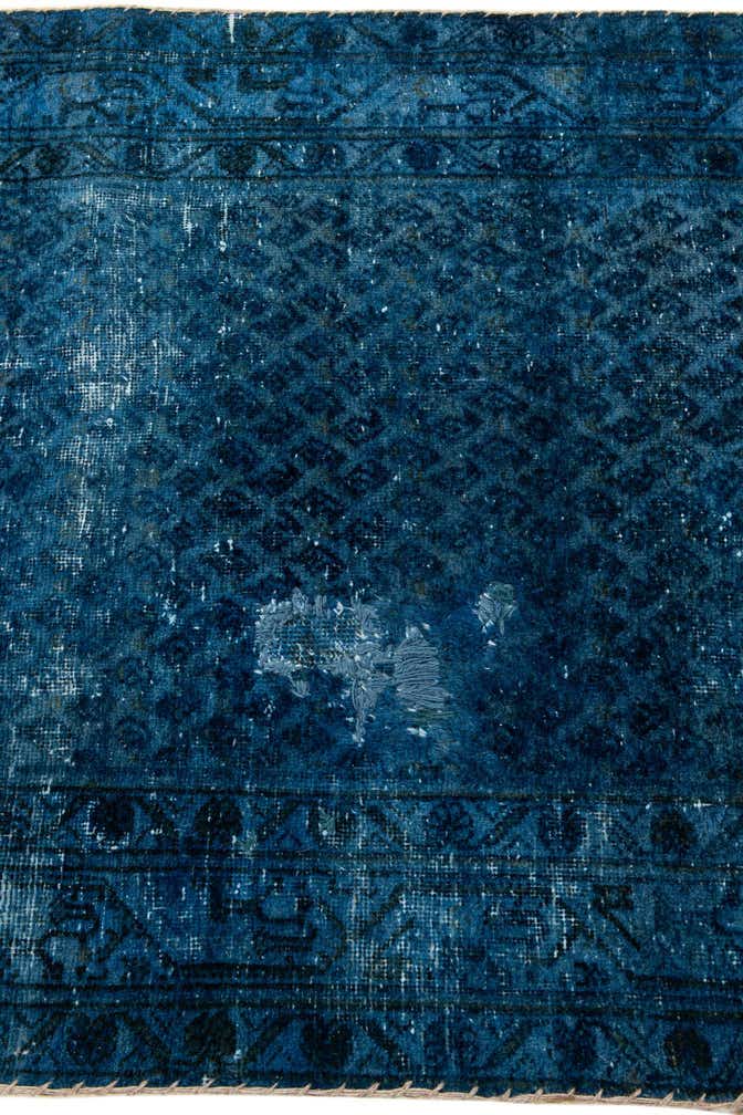 3' 7 x 15' 9 Hand Knotted Ultra Vintage Persian Wool Runner Rug