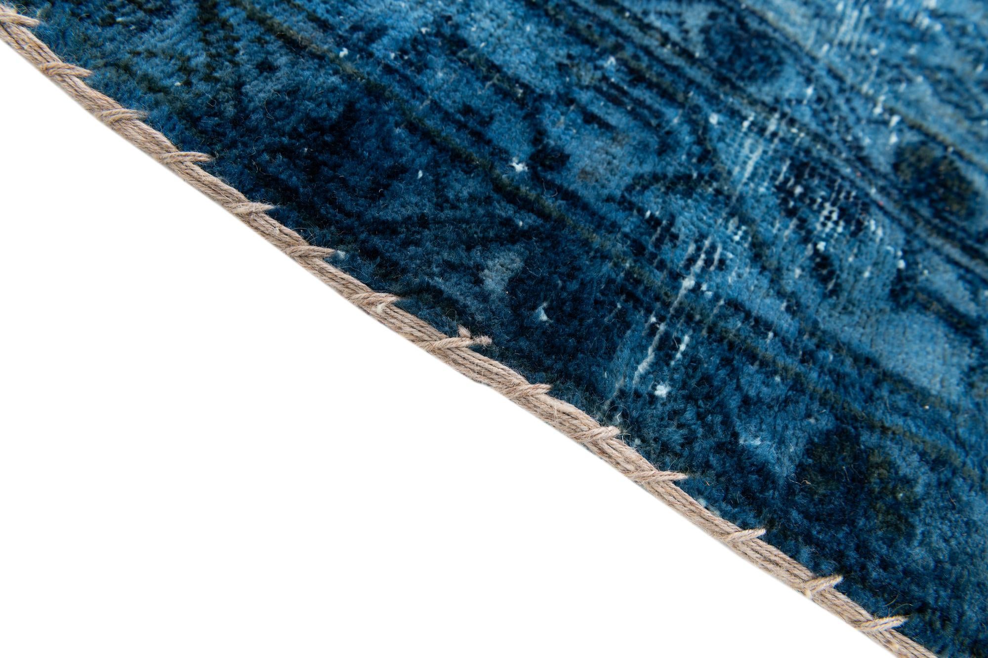 3' 7 x 15' 9 Hand Knotted Ultra Vintage Persian Wool Runner Rug