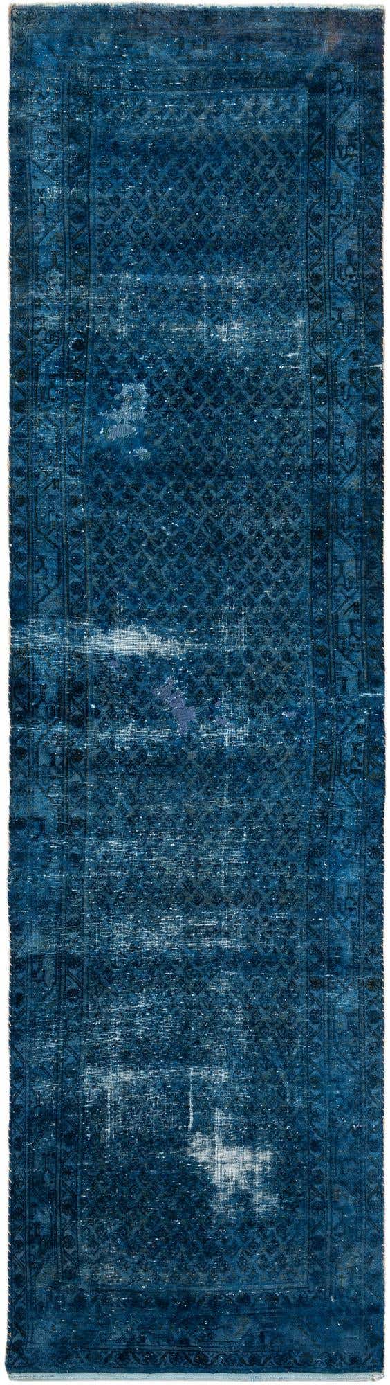 3' 7 x 15' 9 Hand Knotted Ultra Vintage Persian Wool Runner Rug