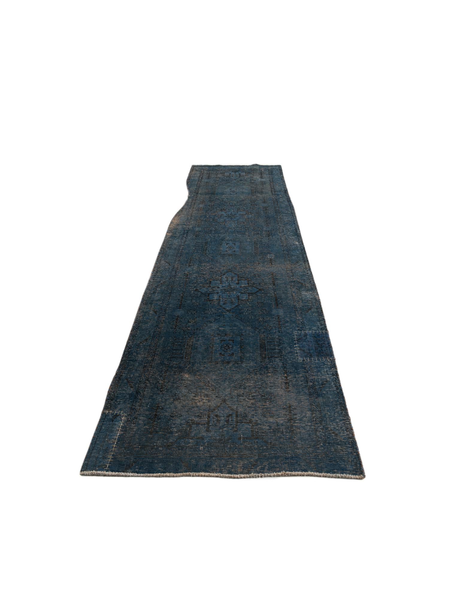 3' 6 x 12' 1 Hand Knotted Ultra Vintage Persian Wool Runner Rug