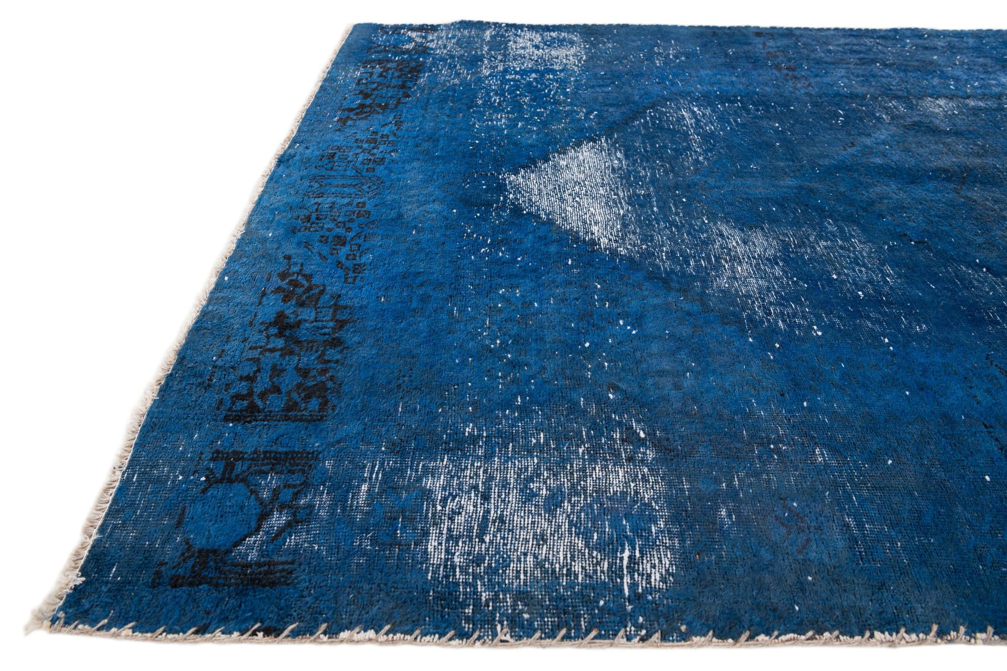 4' 9 x 9' 10 Hand Knotted Ultra Vintage Persian Wool Runner Rug