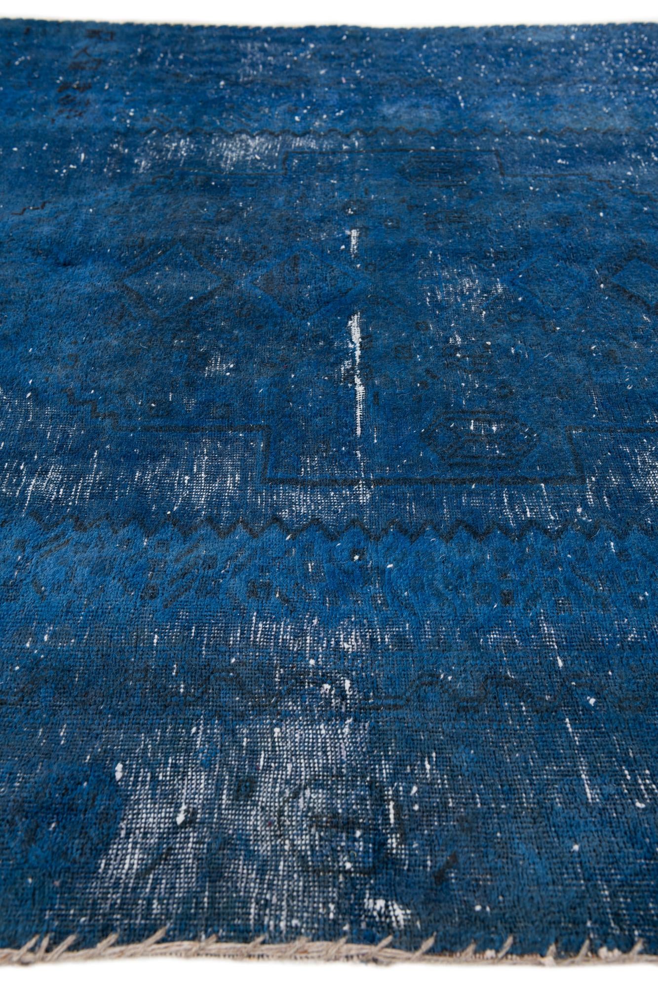 4' 9 x 9' 10 Hand Knotted Ultra Vintage Persian Wool Runner Rug
