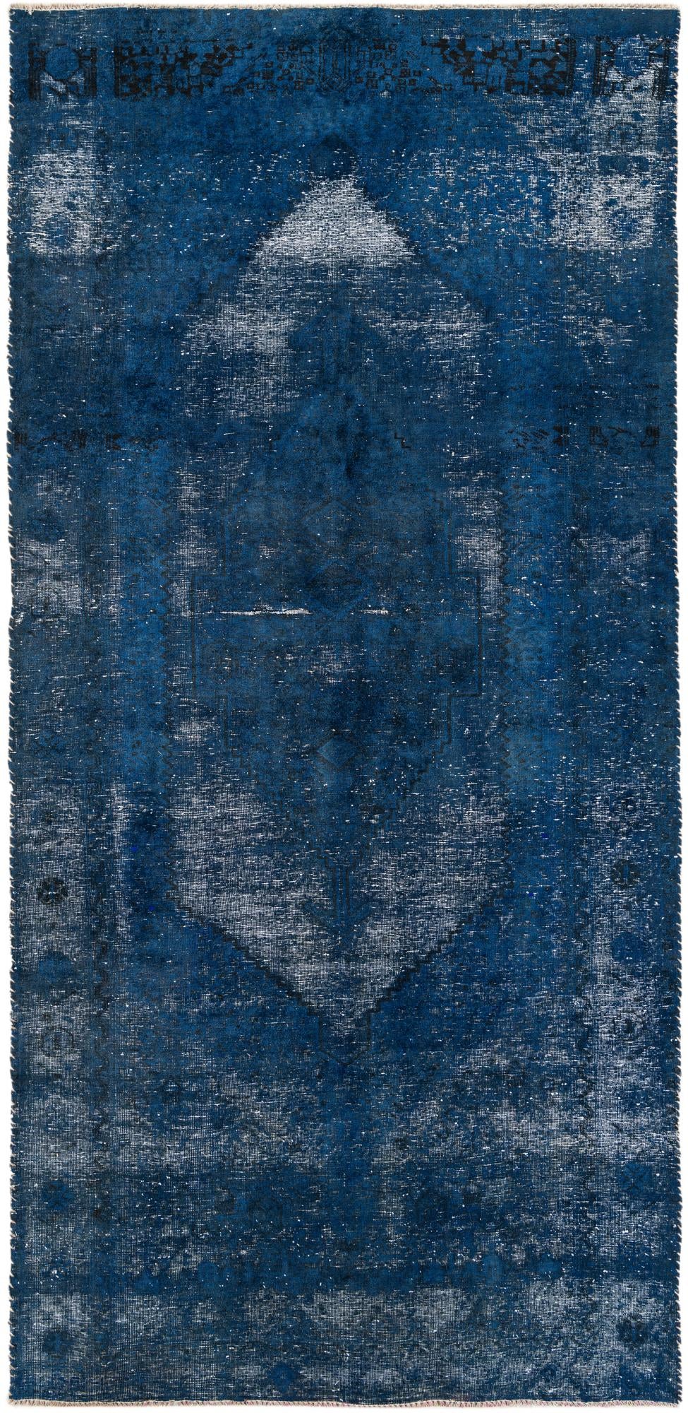4' 9 x 9' 10 Hand Knotted Ultra Vintage Persian Wool Runner Rug